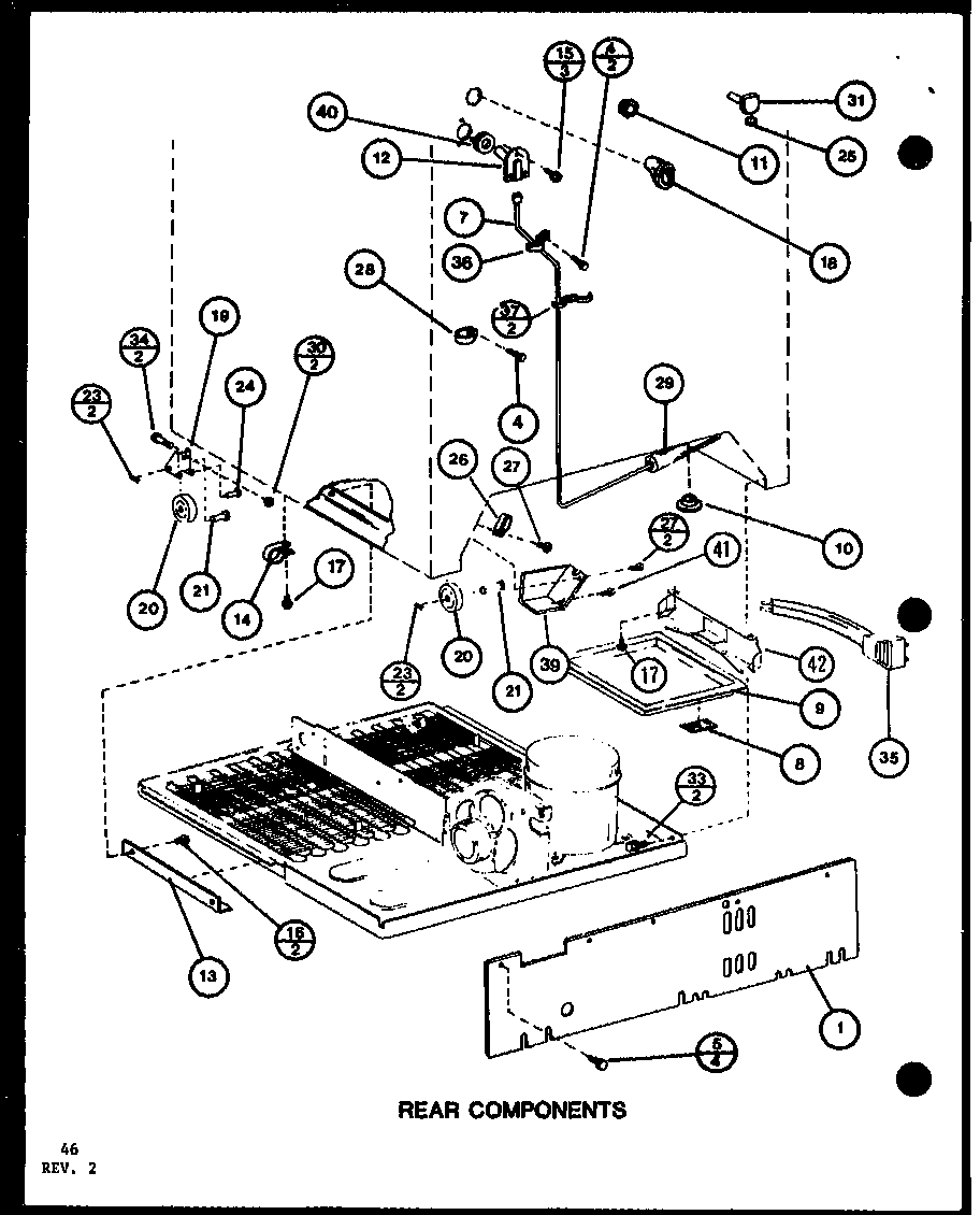 Amana TR18K-P7791126W rear components (tr20k/p7791130w) (tr20k/p7791131w) (tri20k/p7791132w) (tri20k/p7791133w) diagram