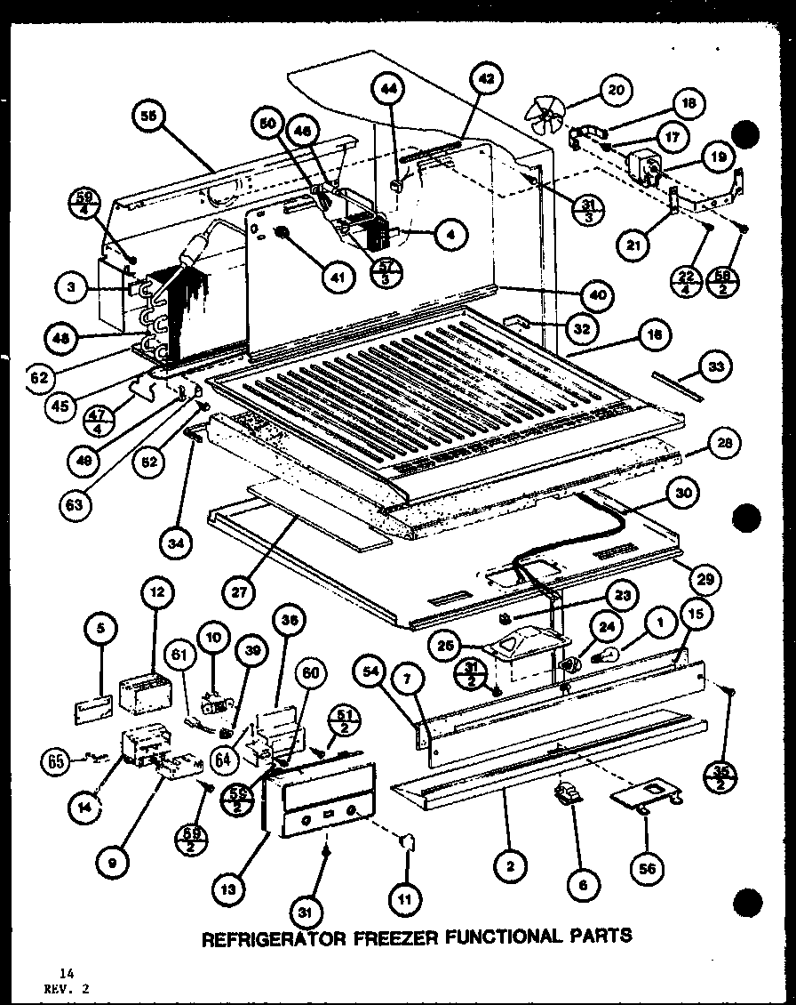 Amana TCI22K-P7803244W refrigerator freezer functional parts (tc18k/p7803211w) (tc18k/p7803212w) (tci18k/p7803213w) (tci18k/p7803214w) diagram
