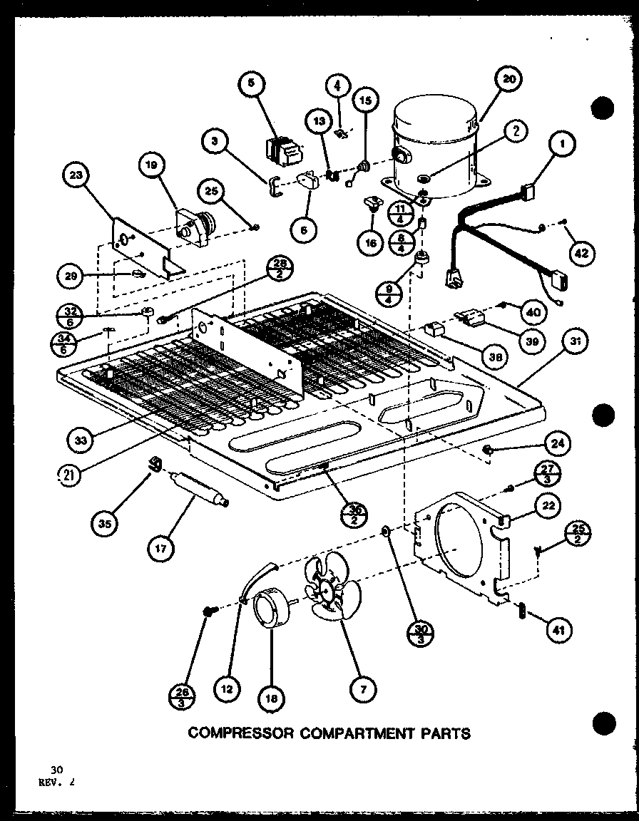 Amana TCI22K-P7803244W compressor compartment parts (tc20k/p7803215w) (tc20k/p7803216w) (tci20k/p7803217w) (tci20k/p7803218w) diagram