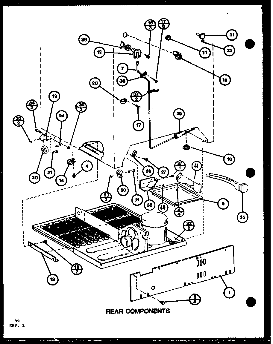 Amana TCI22K-P7803244W rear components (tc22k/p7803219w) (tci22k/p7803220w) (tci22k/p7803244w) (tc22k/p7859203w) diagram