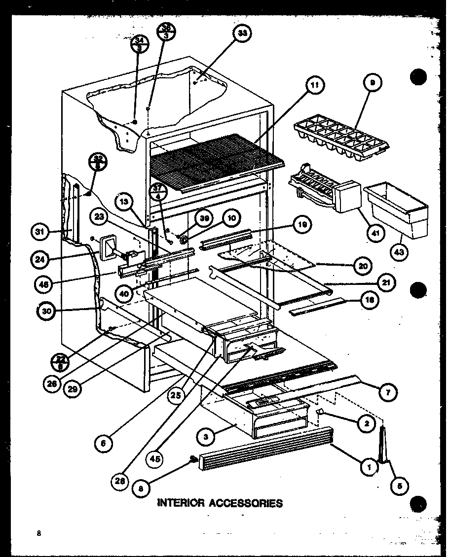 Amana TLI22J-P7739040W interior accessories (tli22j/p7739040w) diagram