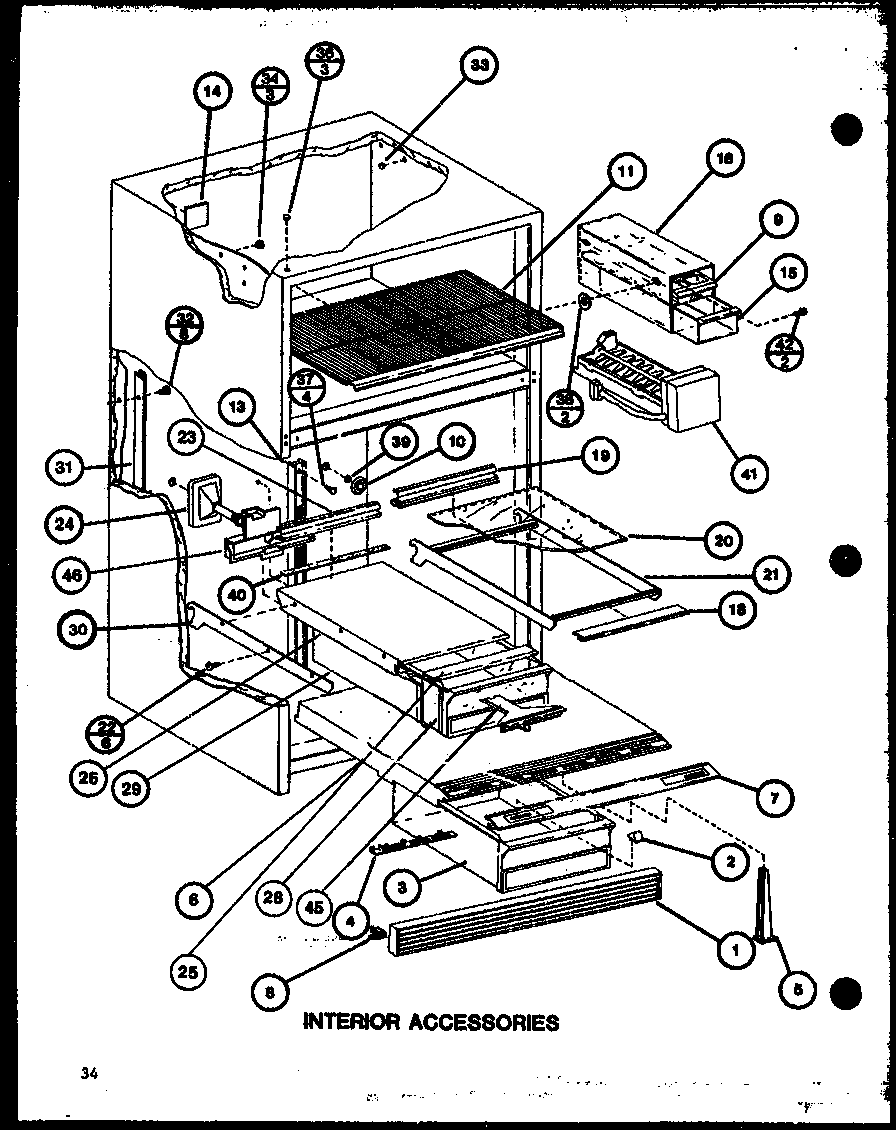 Amana TX22J-P7739049W interior accessories (tx22j/p7739049w) (txi22j/p7739050w) diagram