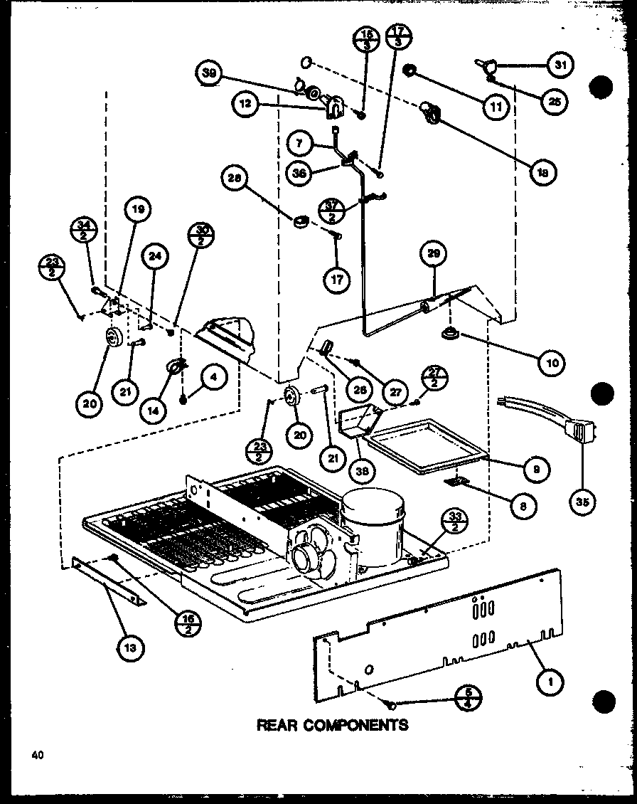 Amana TX22J-P7739049W rear components (tx22j/p7739049w) (txi22j/p7739050w) diagram