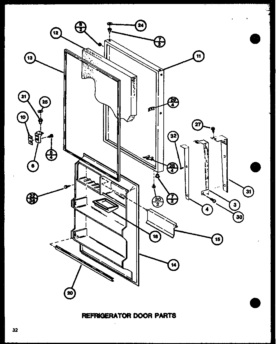 Amana TMI18K-P7791116W refrigerator door parts (tm20k/p7791118w) (tm20k/p7791119w) (tmi20k/p7791120w) (tmi20k/p7791121w) diagram