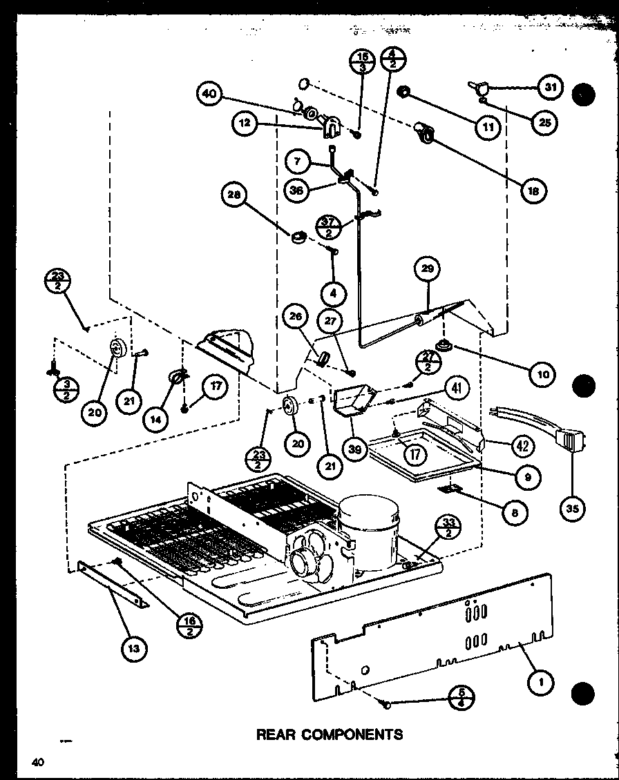Amana TMI18K-P7791116W rear components (tm20k/p7791118w) (tm20k/p7791119w) (tmi20k/p7791120w) (tmi20k/p7791121w) diagram