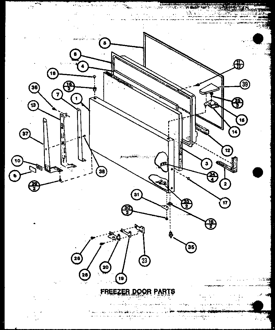 Amana TXI20M-P7858518W freezer door parts (tx18m/p7858506w) (tx18m/p7858507w) (txi18m/p7858516w) (txi18m/p7858517w) (tx18mb/p7858530w) (tx18mb/p7858531w) diagram