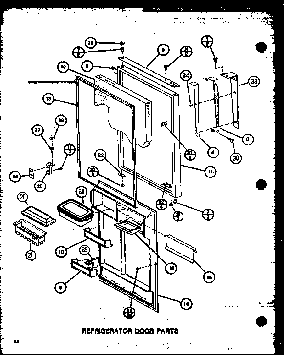Amana TXI20M-P7858518W refrigerator door parts (tx22m/p7858510w) diagram