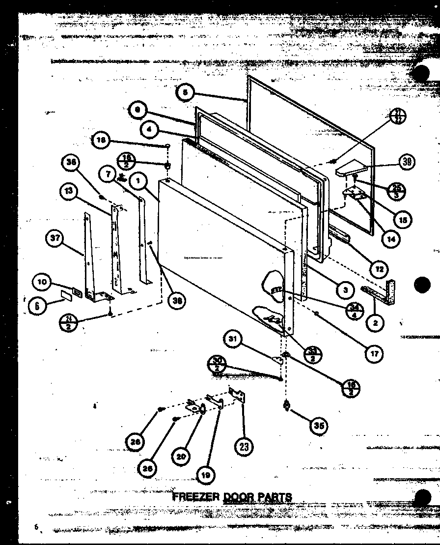 Amana TL18M-P7858511W freezer door parts (tl18m/p7858511w) (tl18m/p7858512w) (tli18m/p7858521w) (tli18m/p7858522w) diagram
