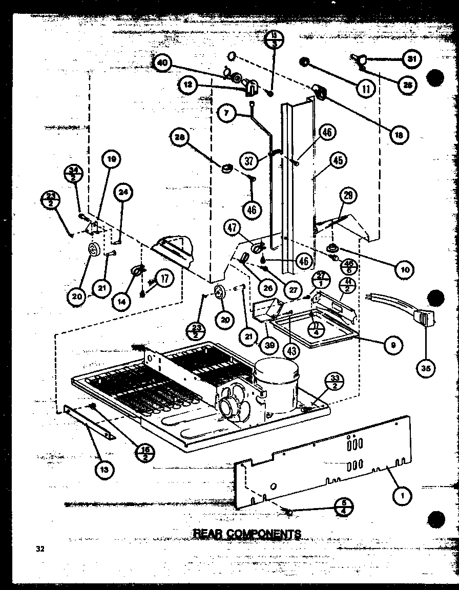 Amana TL18M-P7858511W rear components (tl20m/p7858513w) (tl20m/p7858514w) (tli20m/p7858523w) (tli20m/p7858524w) diagram