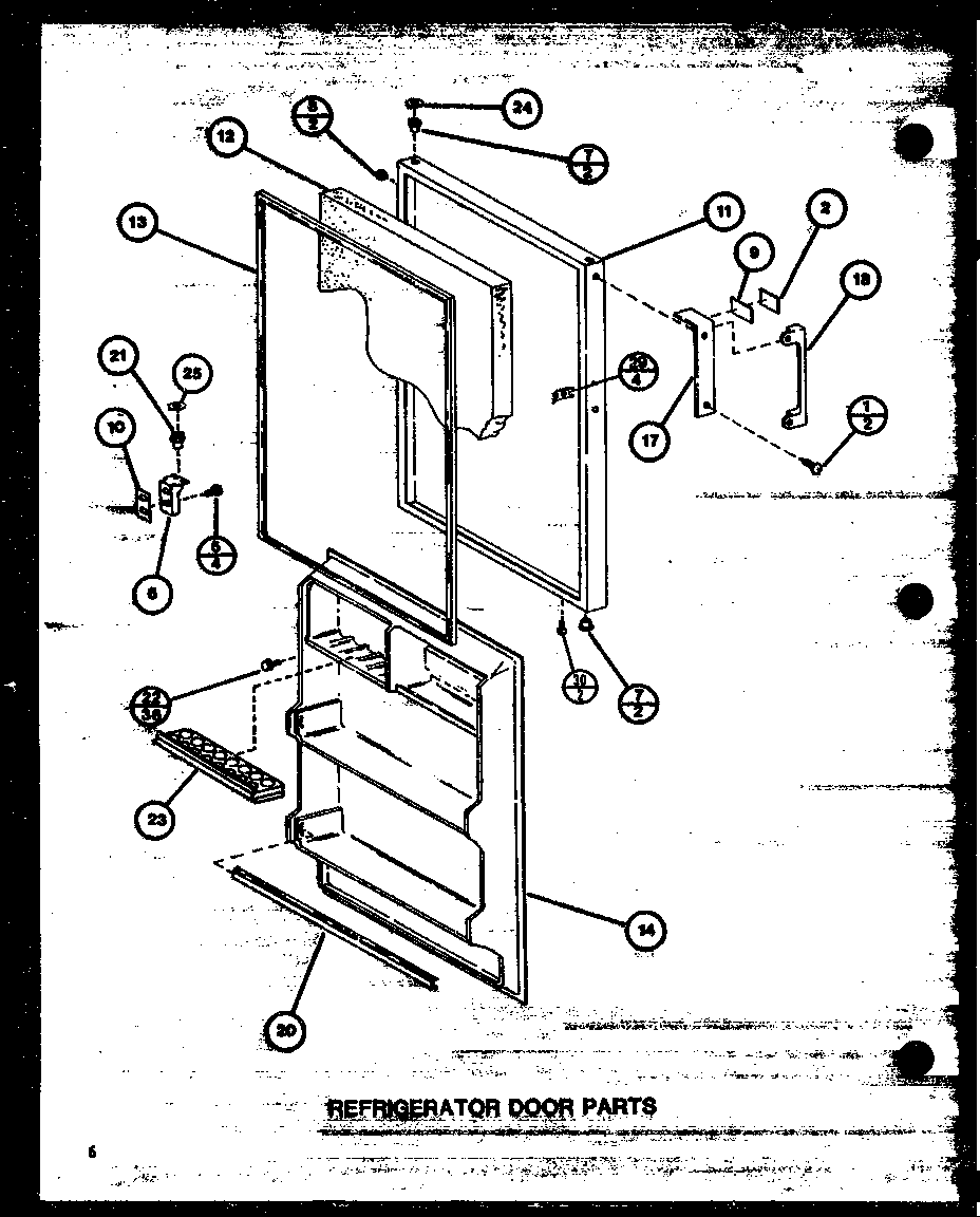 Amana TM18J2-P7859215W refrigerator door parts diagram