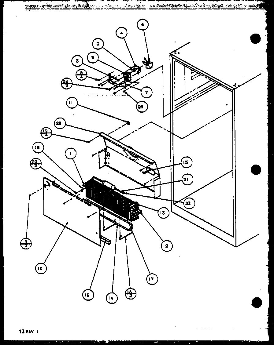 Amana TQ22QBL-P1114801WL shroud, evaporator fan (tq18qbw/p1111305ww) (tq18qbg/p1111305wg) (tq18qbl/p1111305wl) (tq18qbw/p1111306ww) (tq18qbl/p1111306wl) (tq18qbg/p1111306wg) (tq18qb2w/p1111309ww) (tq18qb2l/p1111309wl) (tq20qbg/p1111603wg) (tq20qbl/p1111603wl) (tq20qbw/p1111603ww) diagram