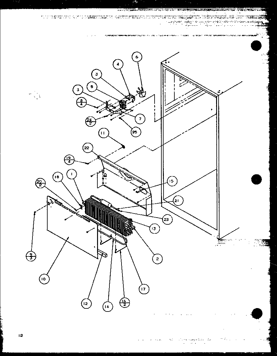 Amana TX22QL-P1114901WL evaporator motor diagram