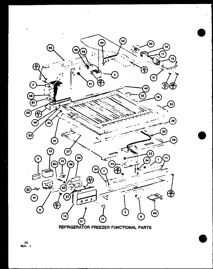 Amana TRGI20J-P7791105W refrigerator freezer functional parts (trg18j/p7739033w) (trgi18j/p7791103w) (trgi18j/p7791104w) diagram