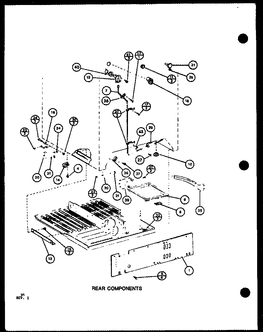 Amana TRGI20J-P7791105W rear components (trg18j/p7739033w) (trgi18j/p7791103w) (trgi18j/p7791104w) diagram