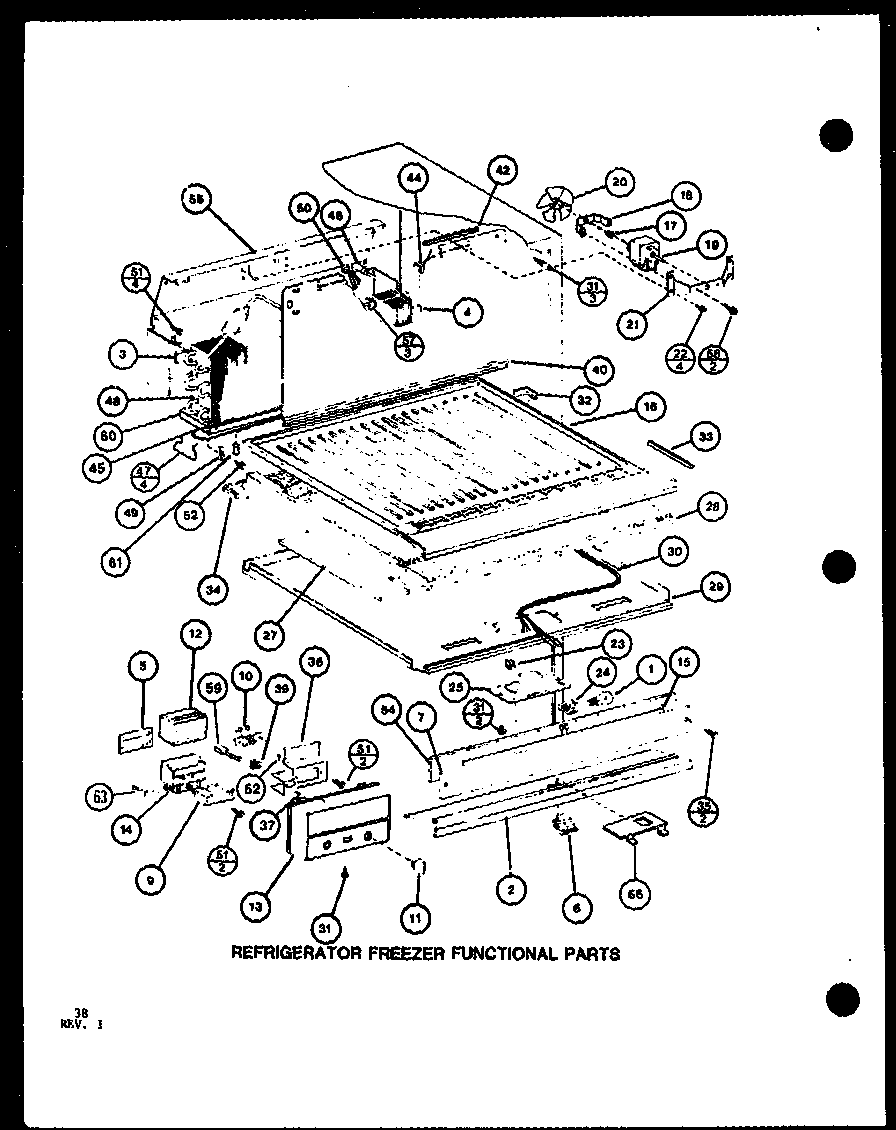 Amana TRGI20J-P7791105W refrigerator freezer functional parts (trg20j/p7739034w) (trgi20j/p7791105w) (trgi20j/p7791106w) diagram