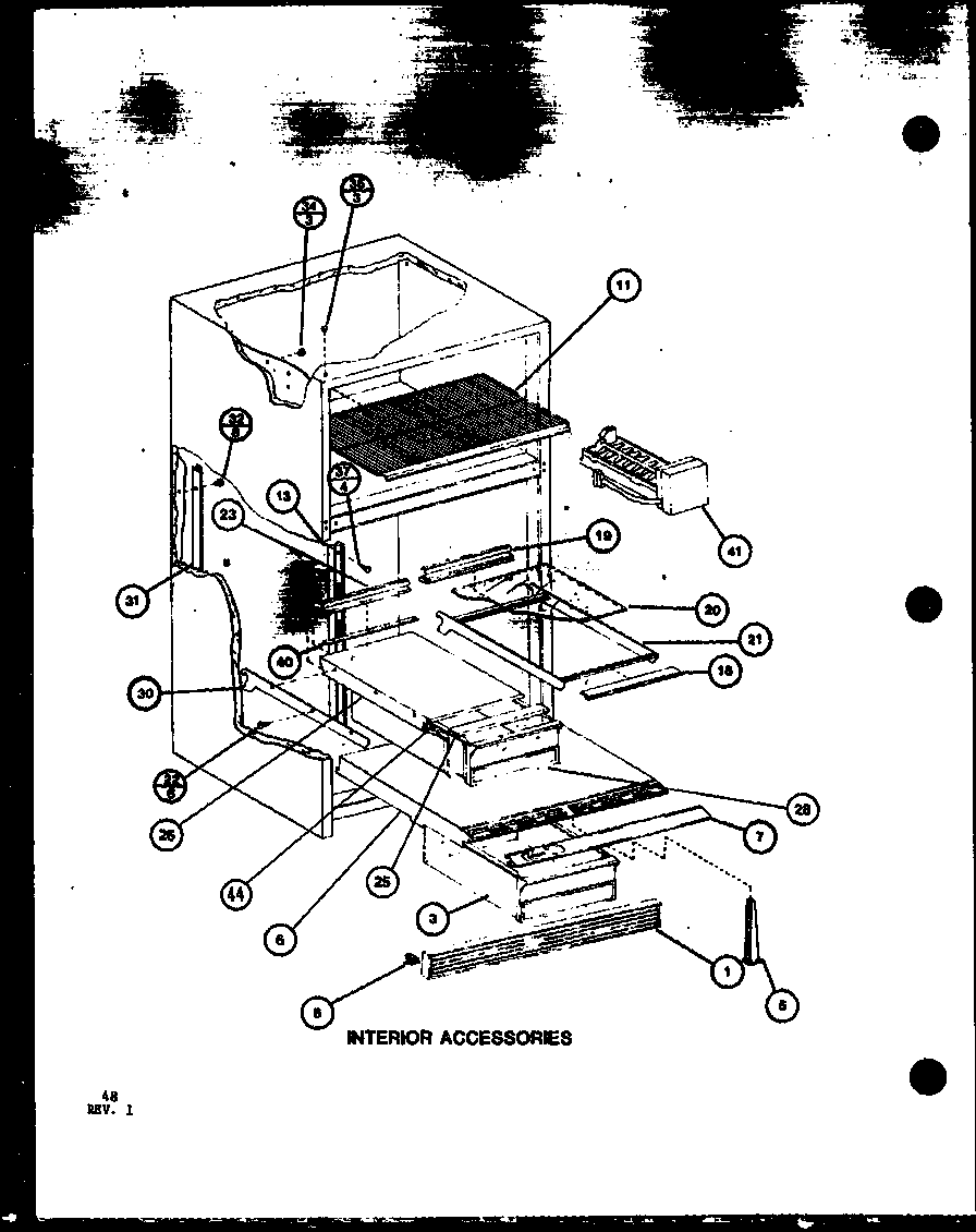 Amana TRGI20J-P7791105W interior accessories (trgi22j/p7791107w) diagram
