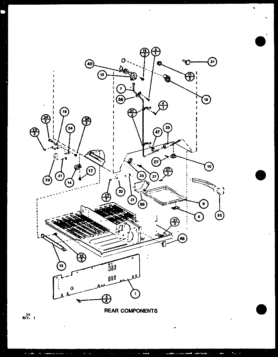 Amana TRGI20J-P7791105W rear components (trgi22j/p7791107w) diagram