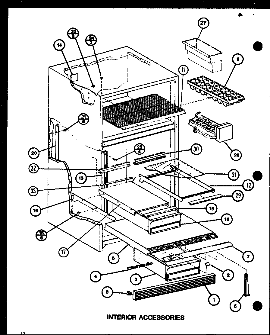 Amana TJ16K-P7791135W interior accessories (tj16k/p7791134w) (tj16k/p7791135w) (tji16k/p7791136w) (tji16k/p7791137w) diagram