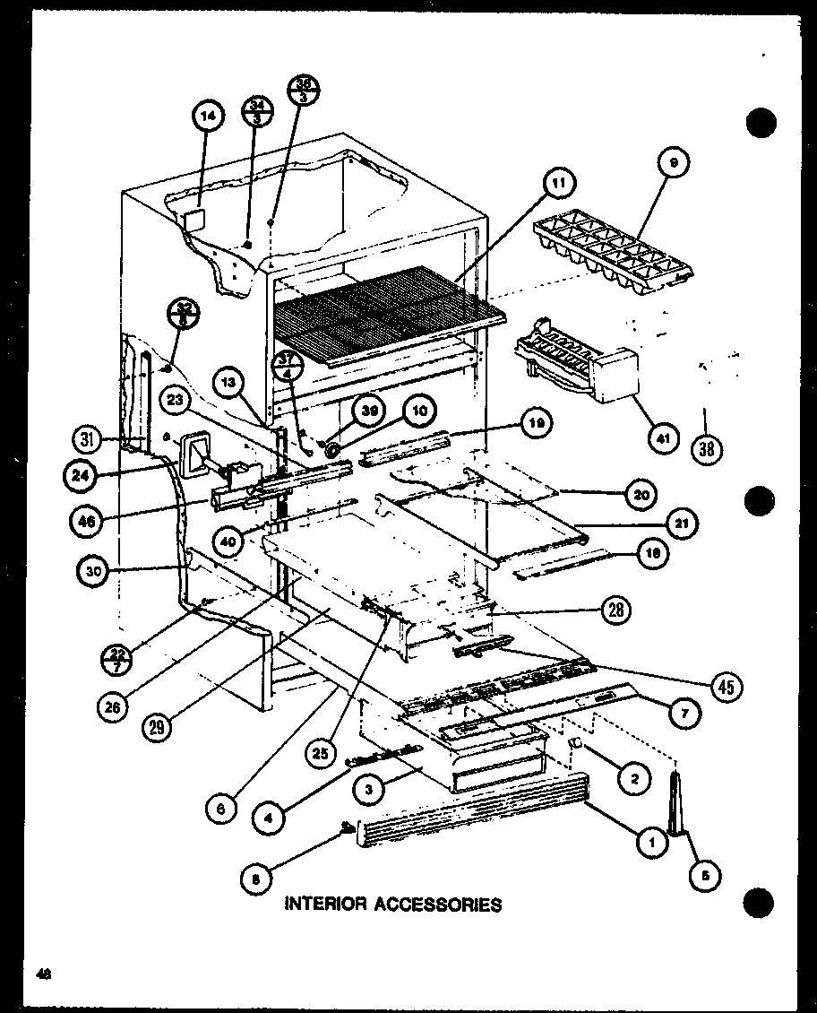 Amana TJ16K-P7791135W interior accessories (tj22k/p7791146w) (tji22k/p7791147w) (tj22k/p7859201w) diagram