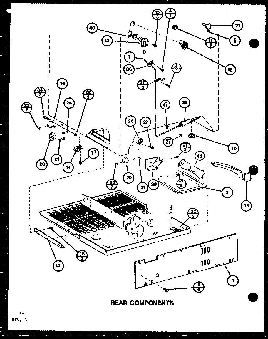 Amana TJ16K-P7791135W rear components (tj22k/p7791146w) (tji22k/p7791147w) (tj22k/p7859201w) diagram