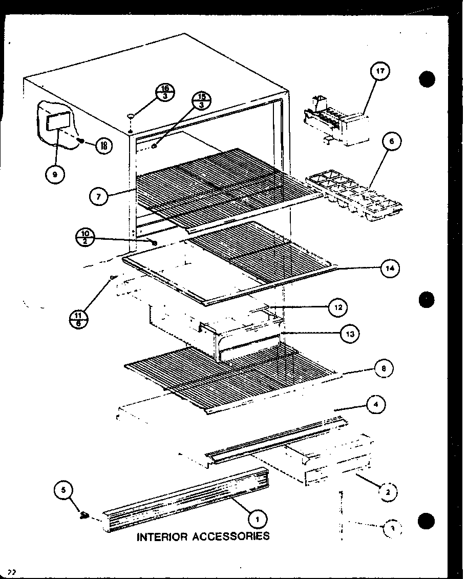 Amana TM16M1-P7859211W interior accessories (tm18m/p7859212w) (tm18m/p7859213w) diagram