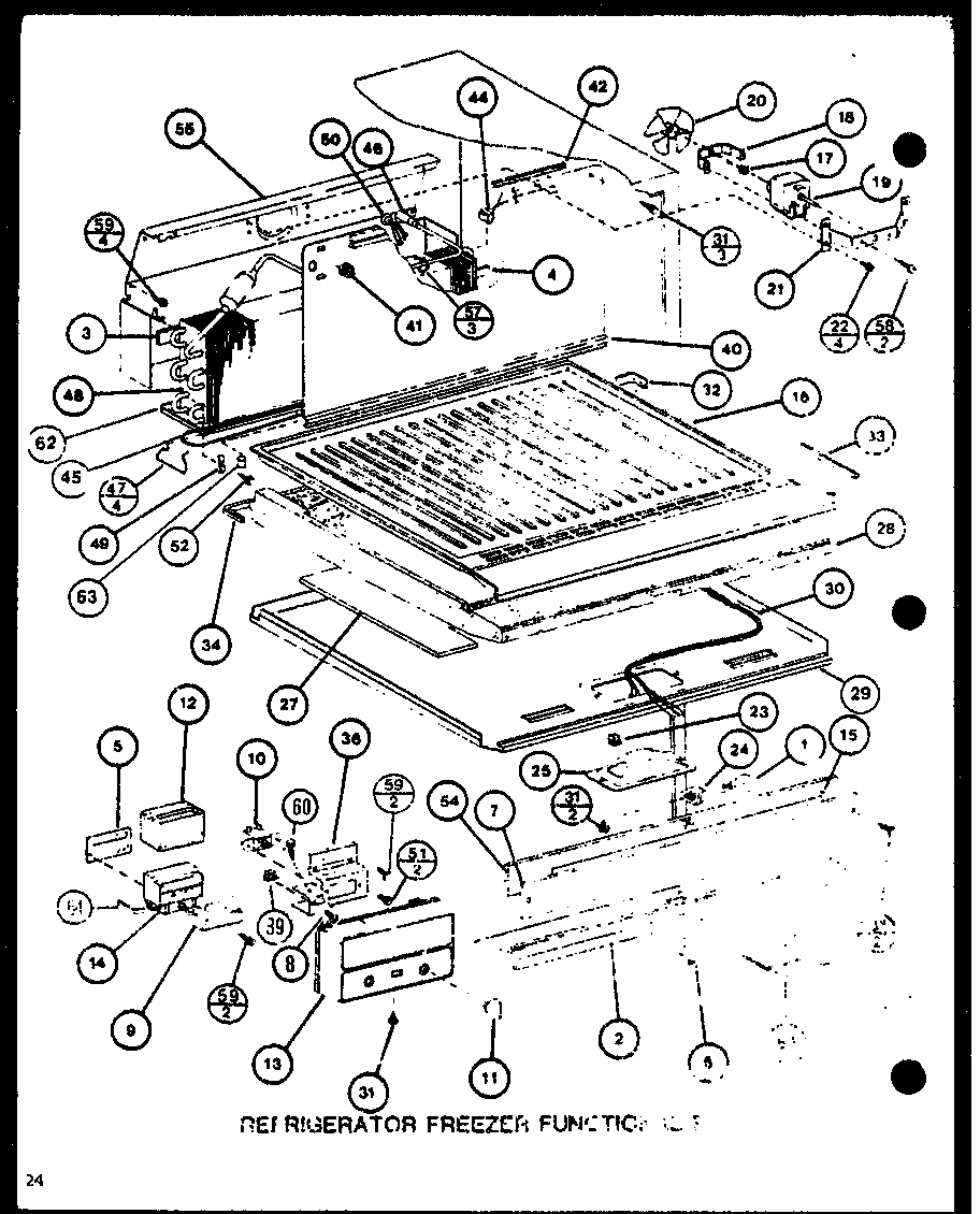 Amana TM16M1-P7859211W refrigerator freezer functional parts (tm18m/p7859212w) (tm18m/p7859213w) diagram