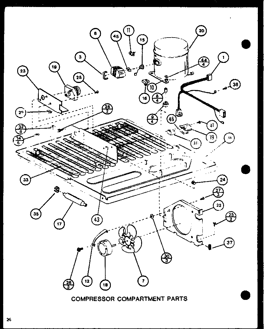 Amana TM16M1-P7859211W compressor compartment parts (tm18m/p7859212w) (tm18m/p7859213w) diagram