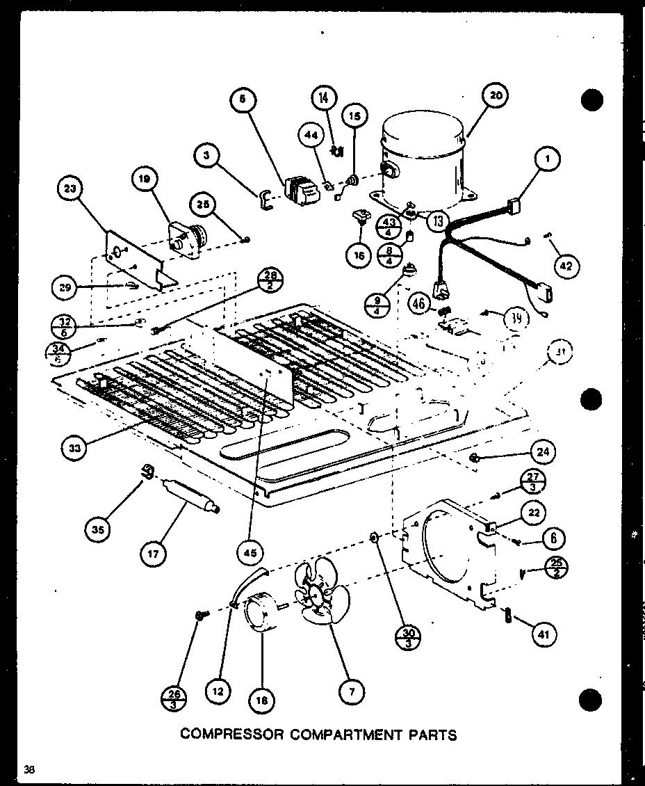 Amana TM16M1-P7859211W compressor compartment parts (tm20m/p7859216w) (tm20m/p7859217w) diagram