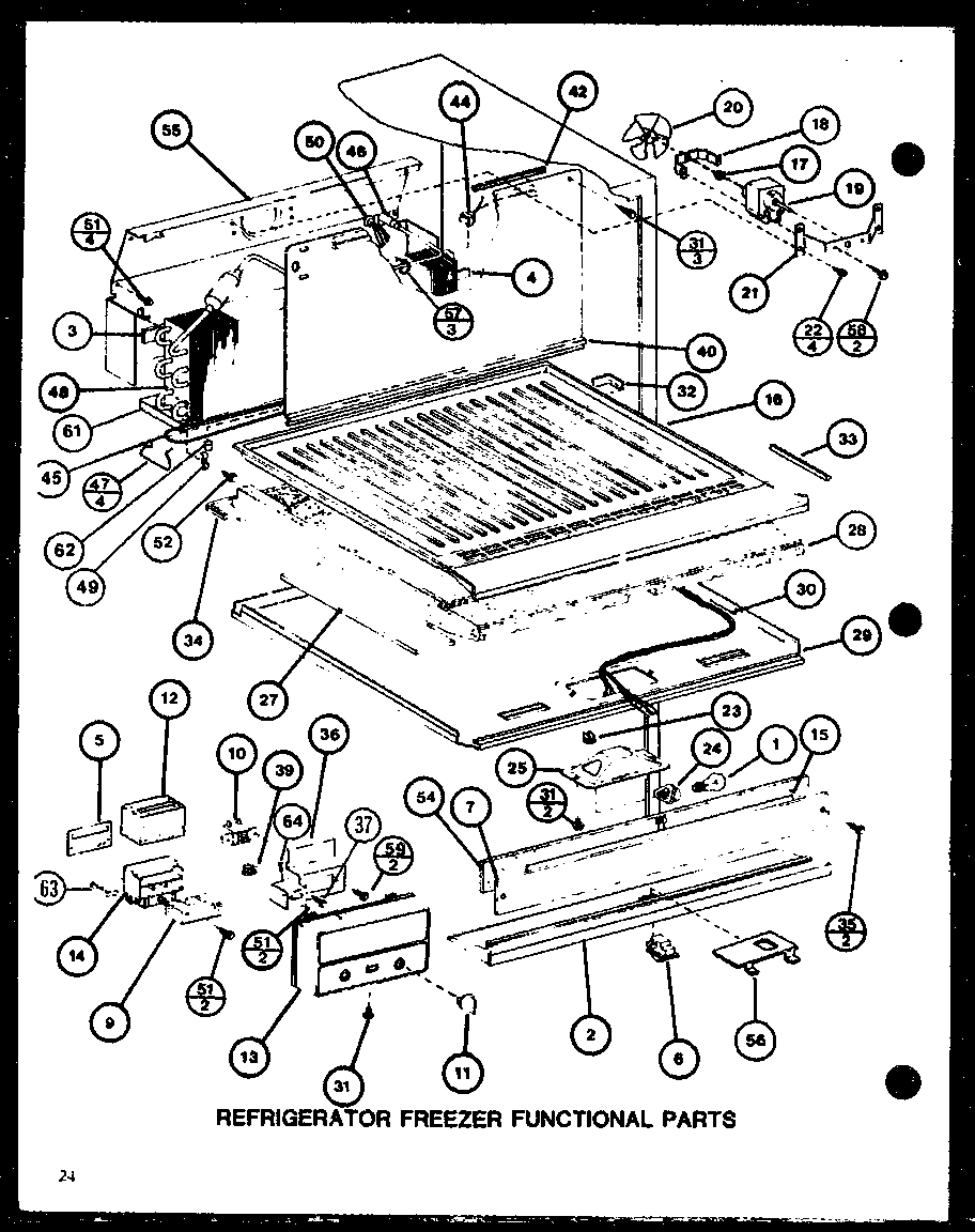 Amana TC20M-P7858503W refrigerator freezer functional parts (tc20m/p7858503w) (tc20m/p7858504w) (tc20mb/p7858528w) (tc20mb/p7858529w) diagram