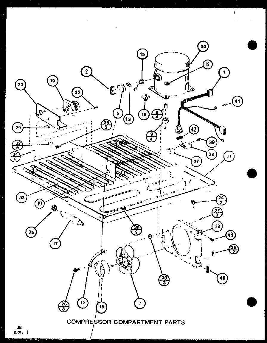 Amana TC20M-P7858503W compressor compartment parts (tc22m/p7858505w) diagram
