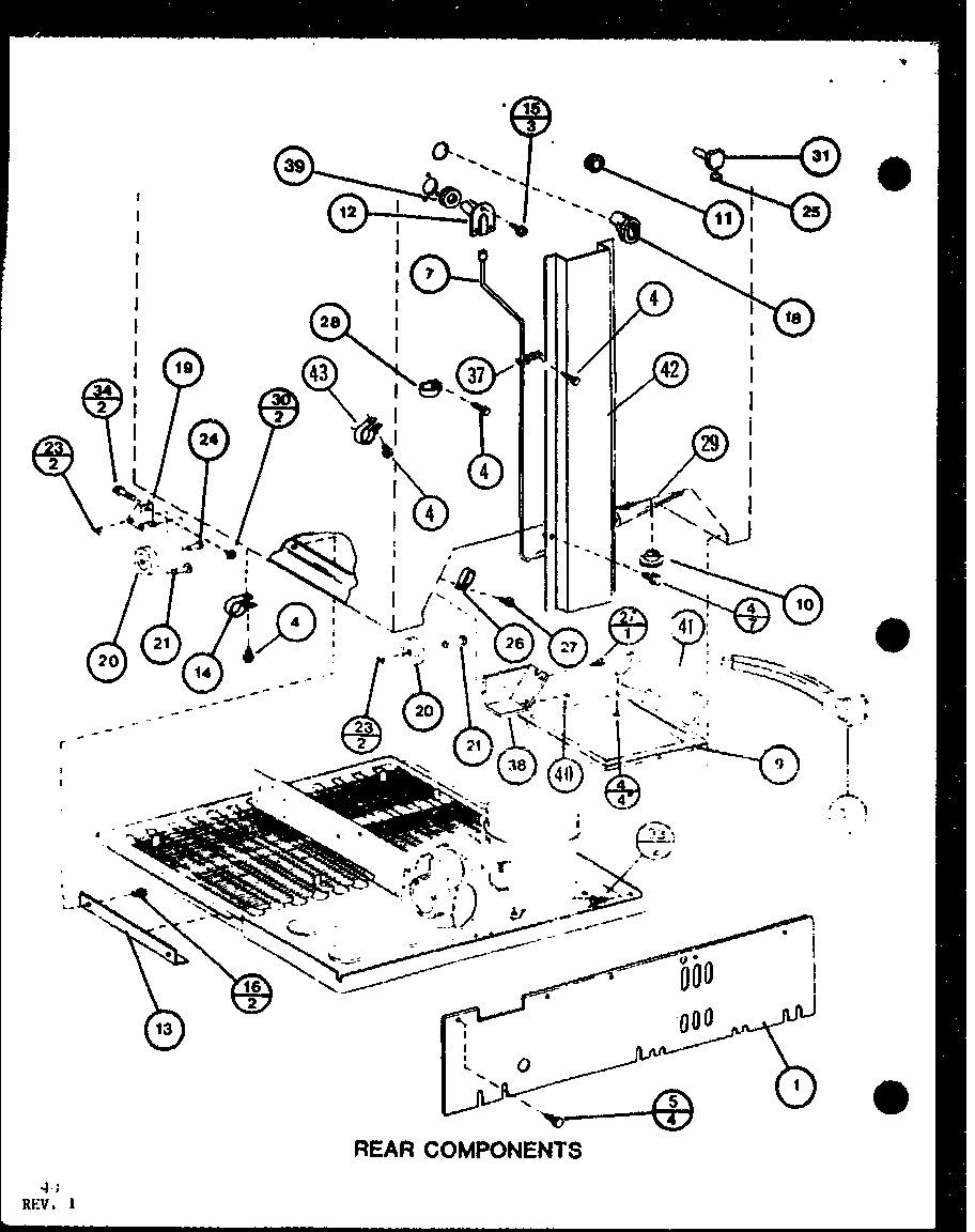 Amana TC20M-P7858503W rear components (tc22m/p7858505w) diagram