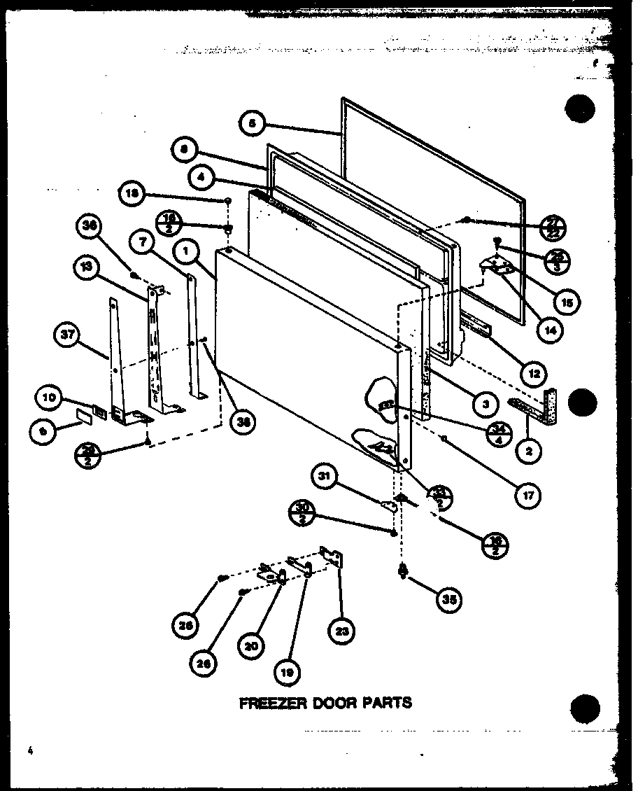 Amana TR18M-P7859225W freezer door parts (tr18m/p7859225w) (tr18m/p7859226w) (trg18m/p7859228w) (trg18m/p7859229w) diagram