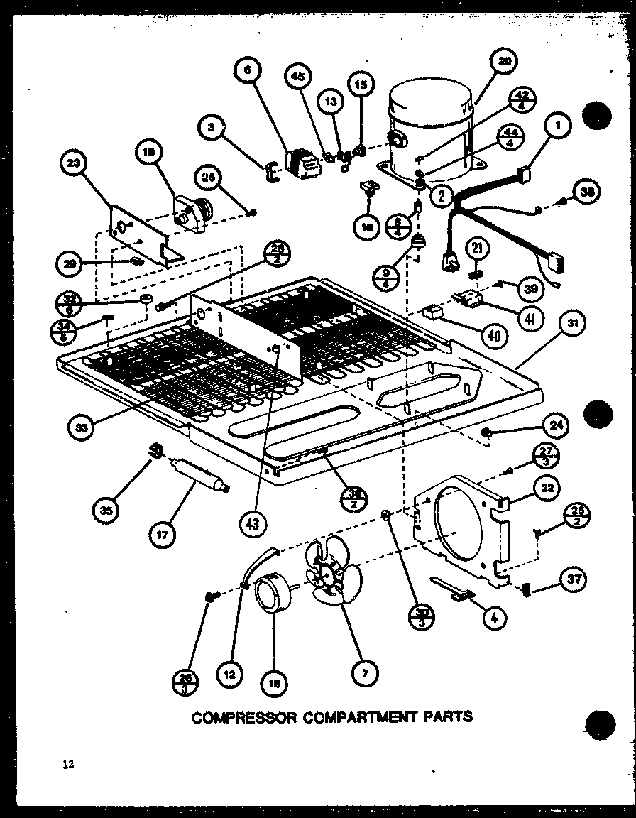 Amana TR18M-P7859225W compressor compartment parts (tr18m/p7859225w) (tr18m/p7859226w) (trg18m/p7859228w) (trg18m/p7859229w) diagram