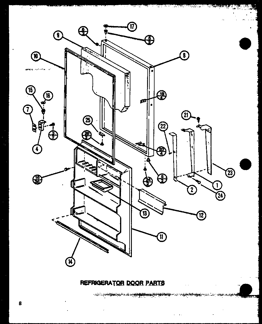 Amana TM18N-P1102104W refrigerator door parts (tm16n/p1102101w) (tm16n/p1102102w) (tm16n1/p1102116w) (tm16n1/p1102117w) diagram