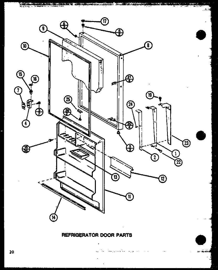 Amana TM18N-P1102104W refrigerator door parts (tm18n/p1102103w) (tm18n/p1102104w) diagram