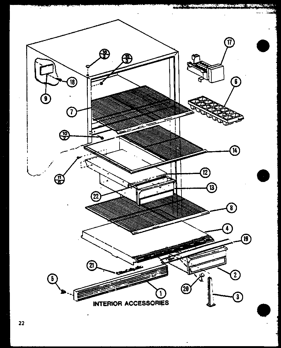 Amana TM18N-P1102104W interior accessories (tm18n/p1102103w) (tm18n/p1102104w) diagram