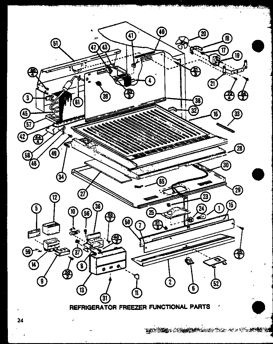 Amana TM18N-P1102104W refrigerator freezer functional parts (tm18n/p1102103w) (tm18n/p1102104w) diagram