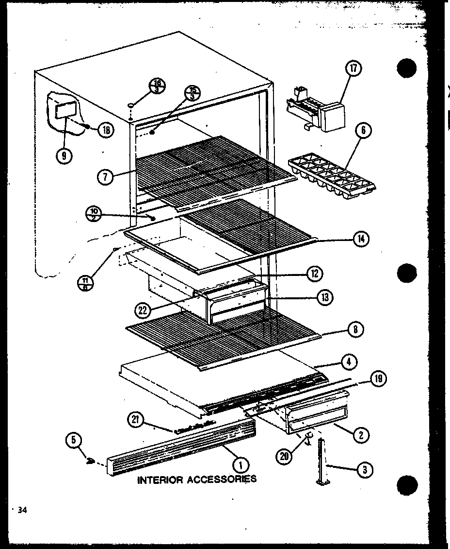 Amana TM18N-P1102104W interior accessories (tm20n/p1102105w) (tm20n/p1102106w) diagram