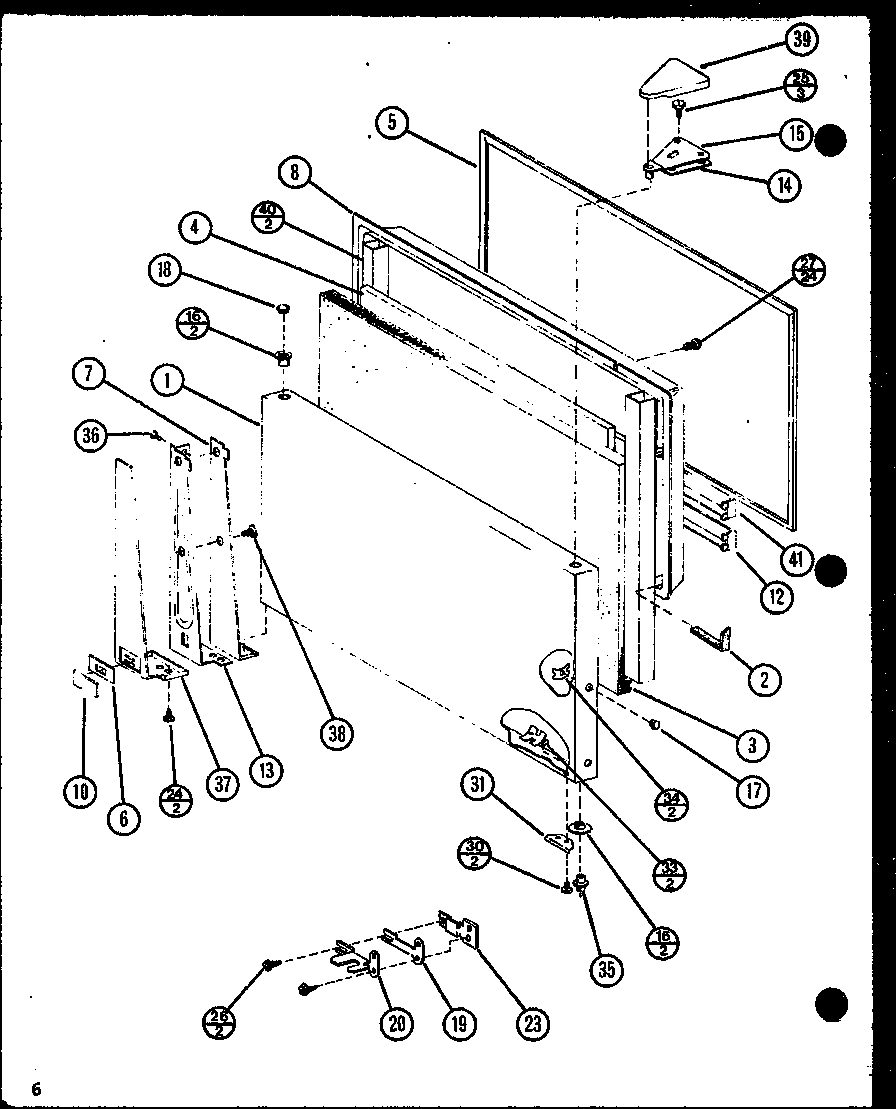 Amana TXI18N-P1106220W freezer door diagram