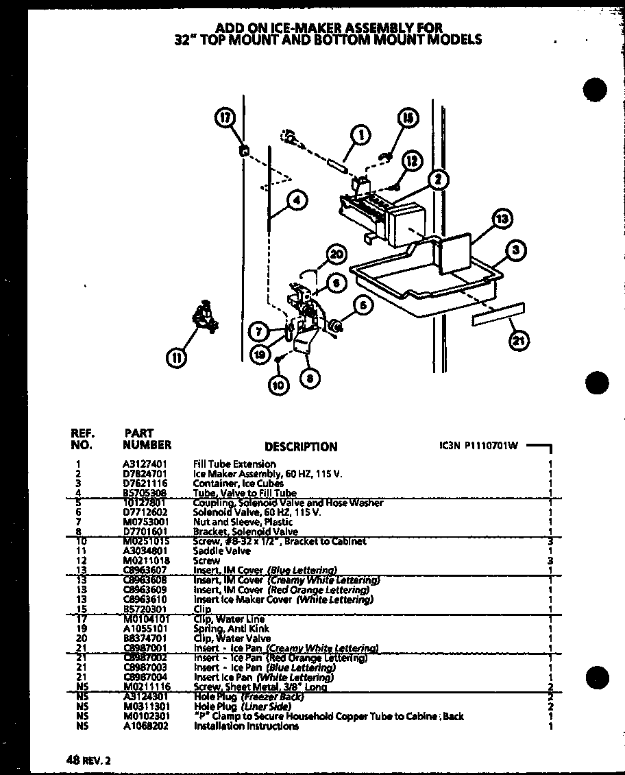 Amana TJ18N-P1106111W (ic3n/p1110701w) diagram