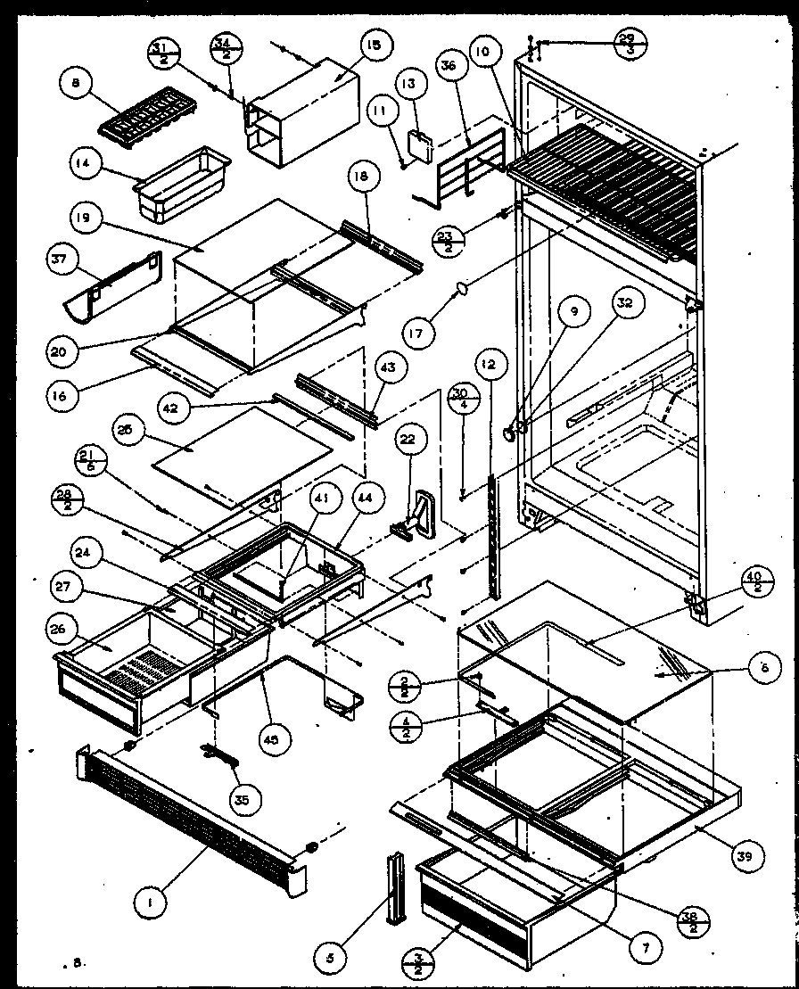 Amana TC20QL-P1111707WL cabinet diagram
