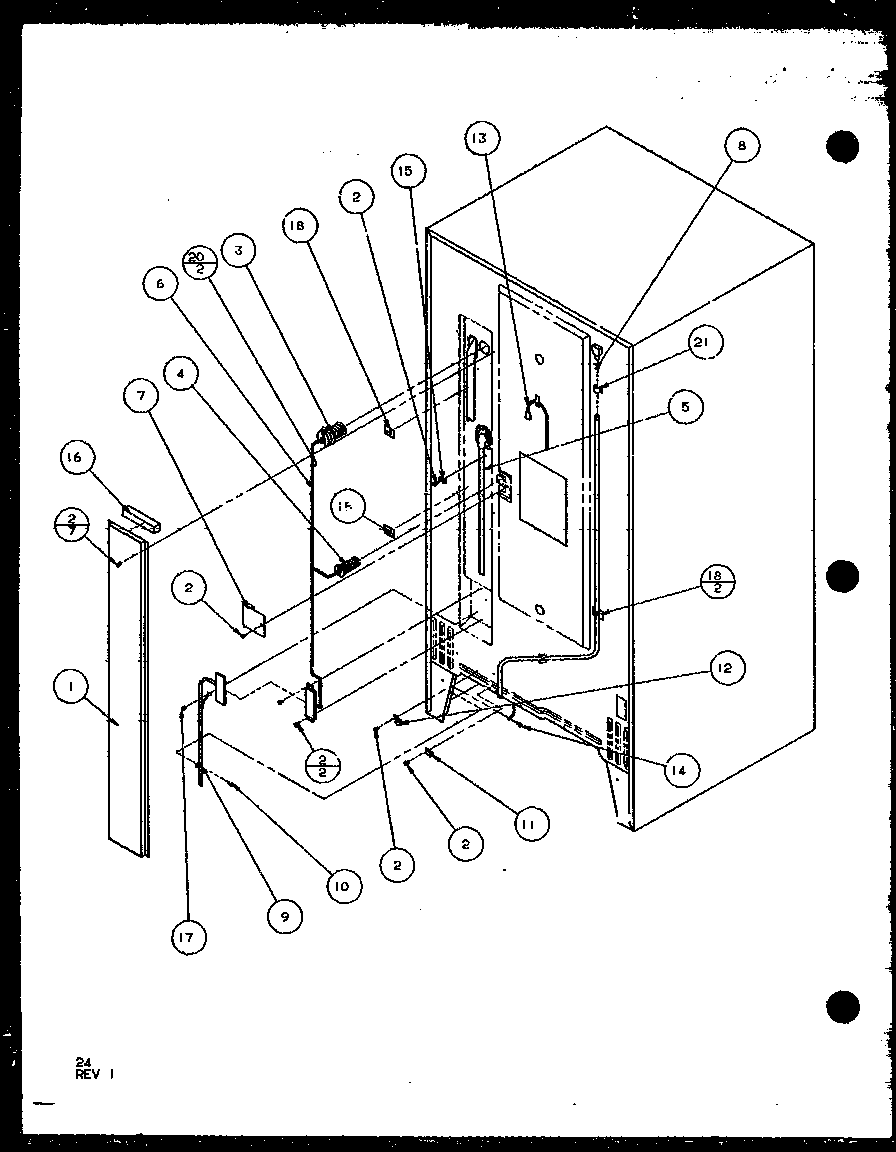 Amana TL20QG-P1111705WG cabinet back diagram