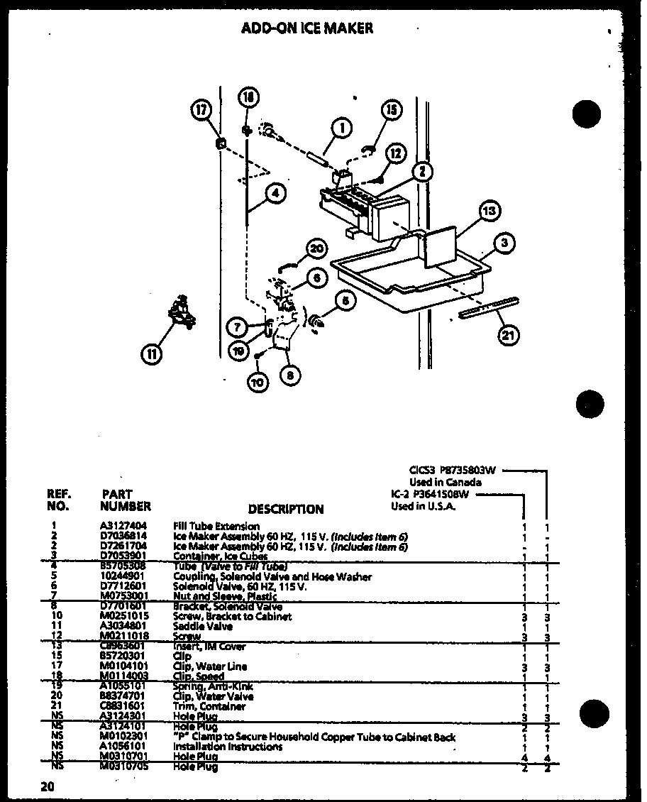 Amana CICS3-P8735803W (ic-2/p3641508w) (cics3/p8735803w) diagram
