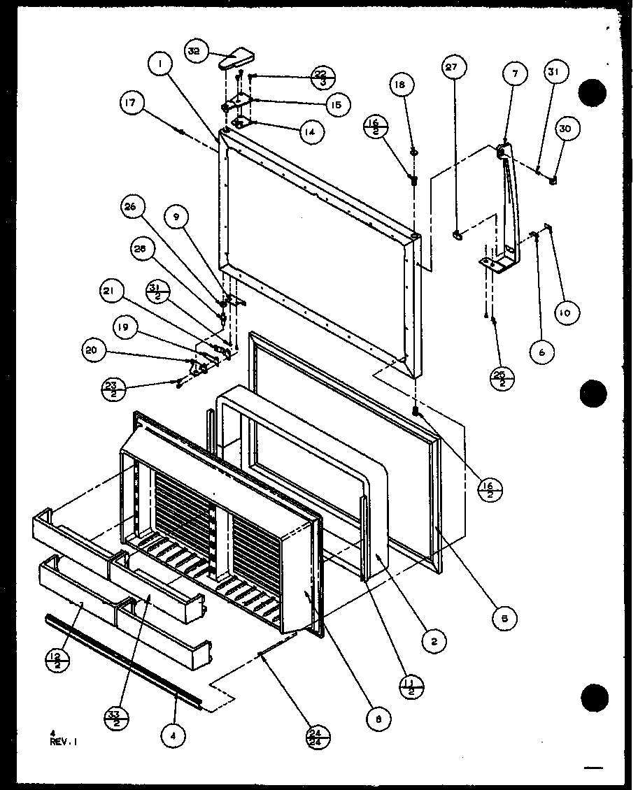 Amana 86868L-P1116903WL freezer door diagram