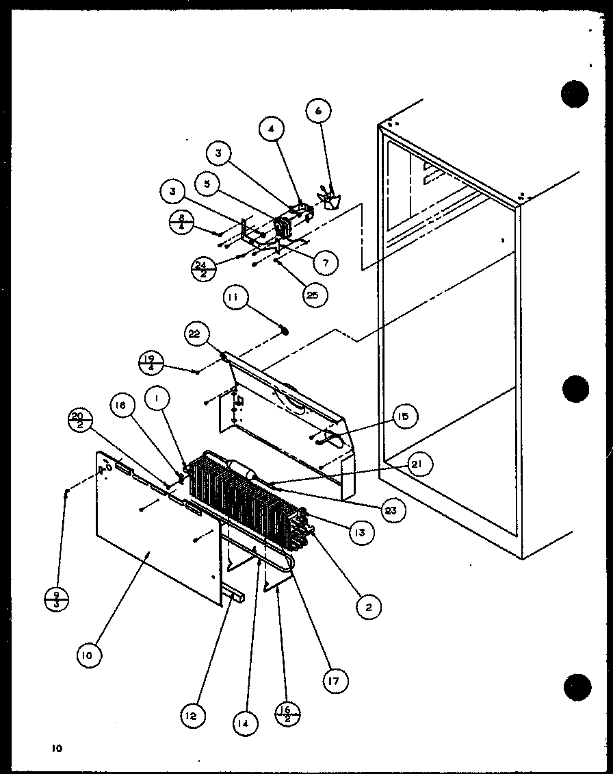 Amana 86868L-P1116903WL evaporator motor/coil diagram