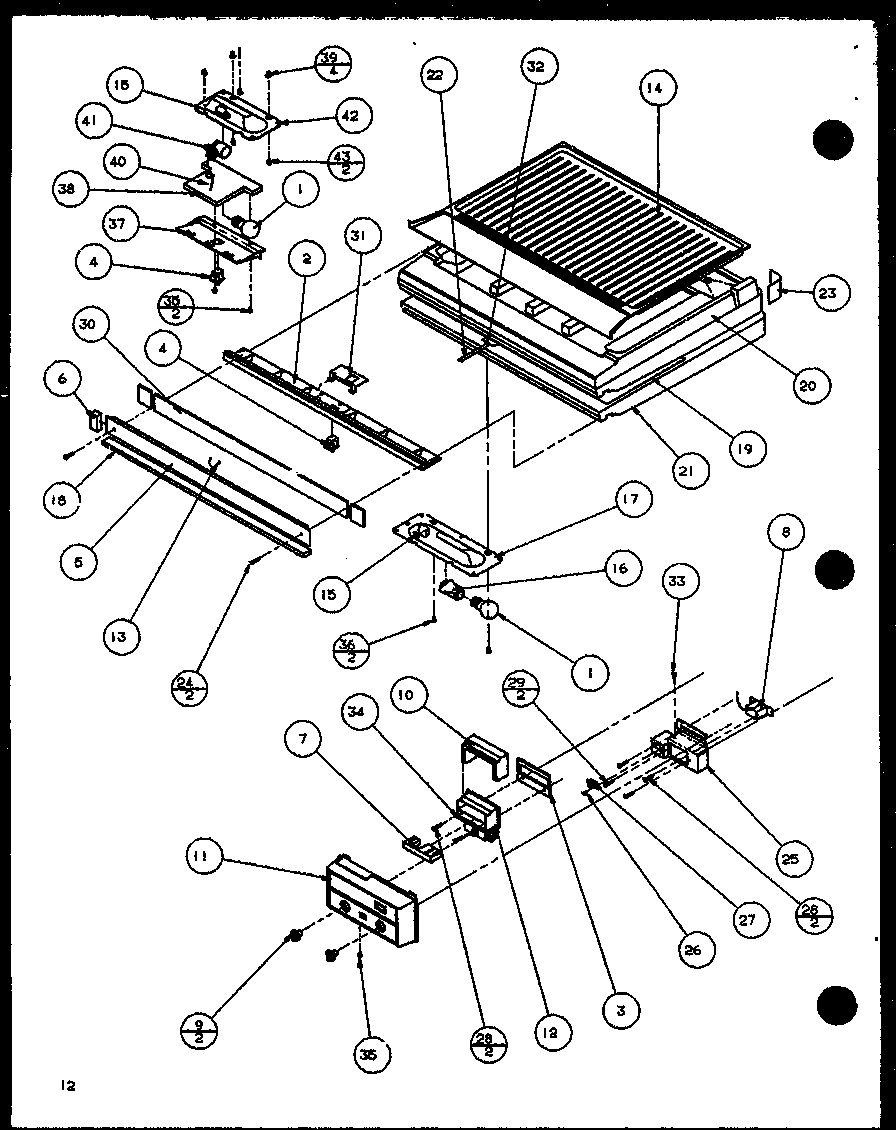 Amana 86868L-P1116903WL comparment separator/divider block diagram
