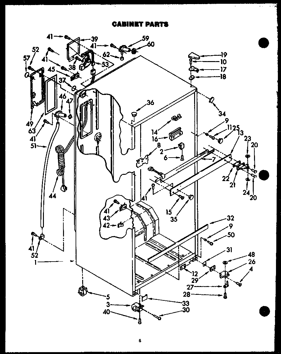 Caloric GFS165/MN02 cabinet parts diagram