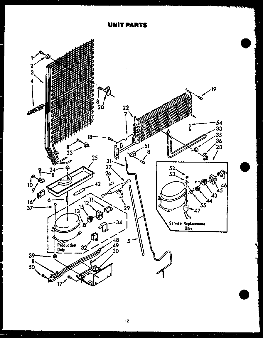 Caloric GFS165/MN02 unit parts diagram