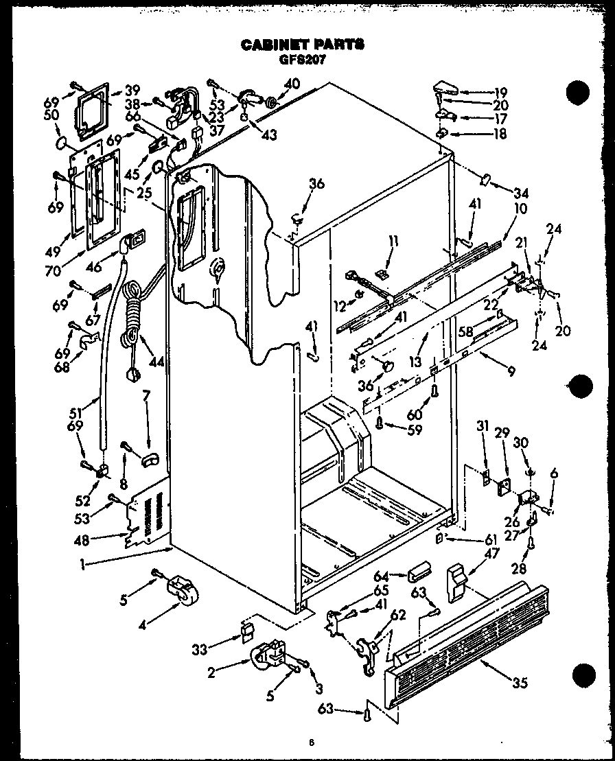 Amana GFS207-MN00 cabinet parts diagram