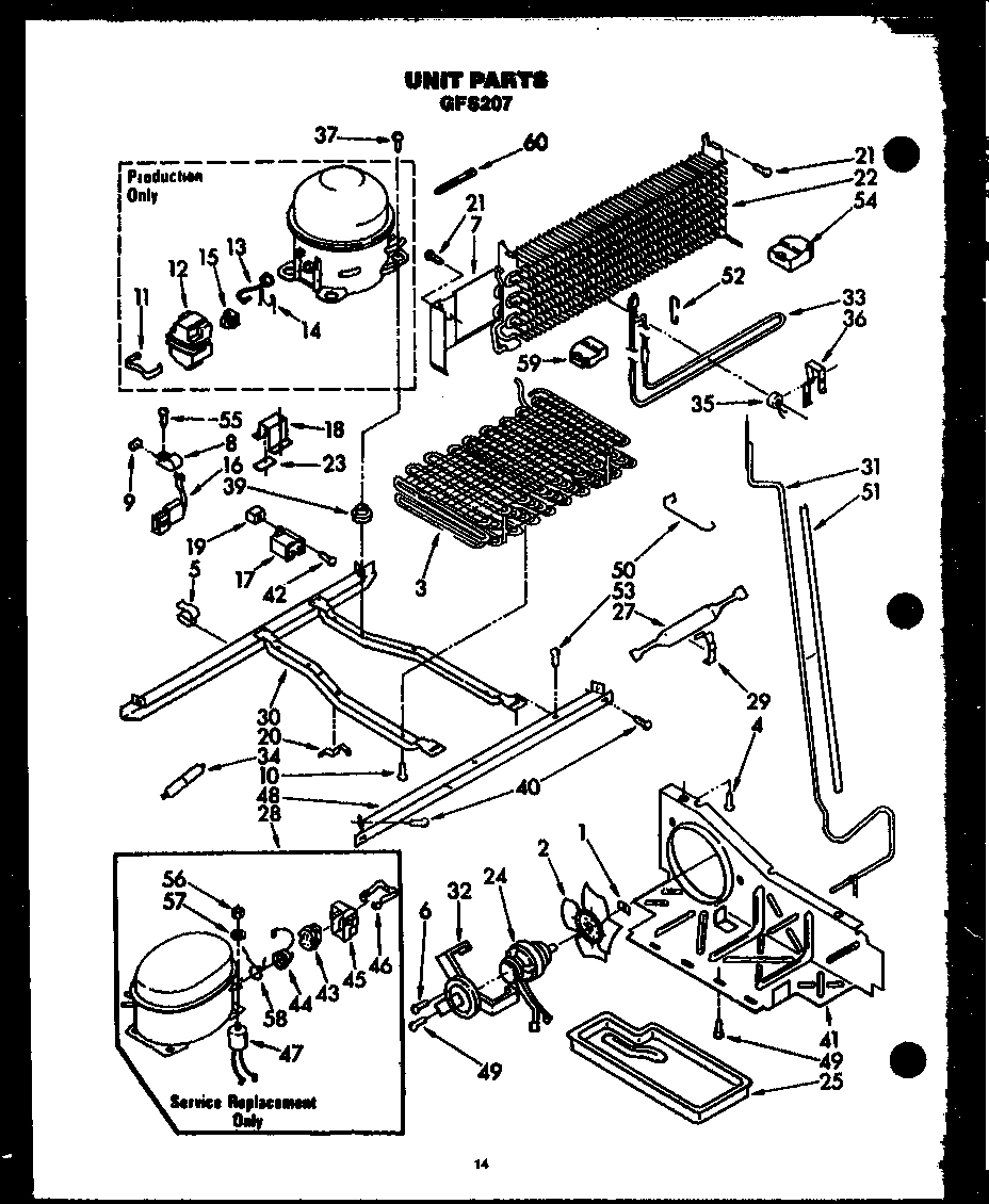 Amana GFS207-MN00 unit parts diagram